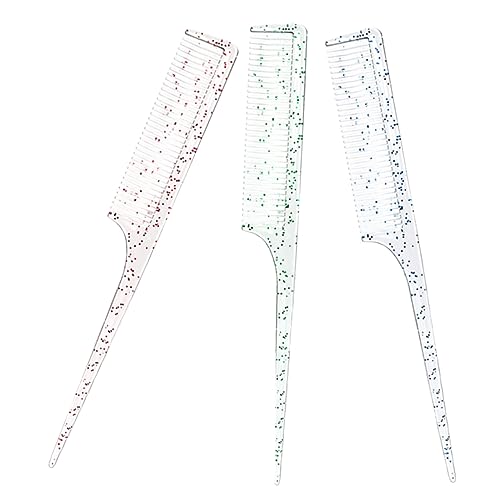 Happyyami 3 Stück Kunststoff Stielkämme Für Damen Entwirrungskamm Farb Und Stylingkamm Professionelle Friseurwerkzeuge Für Salon Und Heimgebrauch Zum Färben Stylen Und Entwirren Von von Happyyami