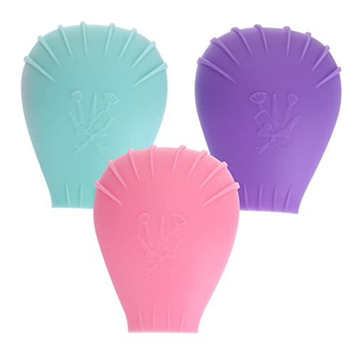 Happyyami 3 Stück Silikon Make Up Abdeckungen für Reisen Wiederverwendbare Kosmetikpinsel Schutzhüllen Kopf Hüllen für Rougepinsel Lidschatten und Concealer von Happyyami
