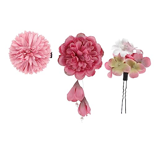 Happyyami 3 Stück Chinesischer Stil Blumenhaarspangen Stilvolle Haarschmuck Clips Für Hochzeiten Cosplay Und Besondere Anlässe Zarte Und Modische Haaraccessoires Für Frauen von Happyyami