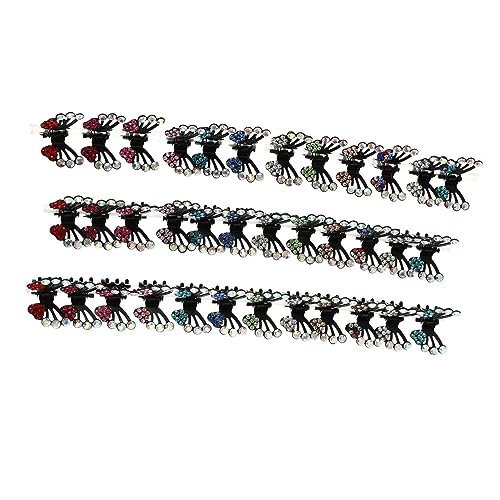 Happyyami 36stücke Kleine Haarklammern Zarte Haar Verschluss Clips Strass Junge Mädchen Damen-kopfschmuck Abs-material Fixieren Für Friseur Frisuren von Happyyami