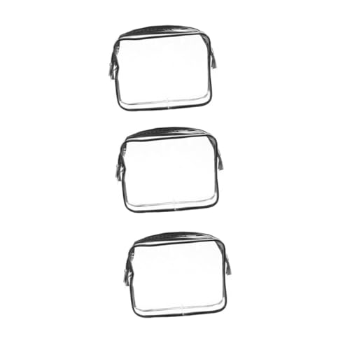 Happyyami 3stücke Transparente Reise Kosmetiktasche Mit Stücken Aufbewahrungstasche Aus PVC Für Damen Körperpflegebeutel Und Waschetasche Für Zuhause Und Outdoor von Happyyami