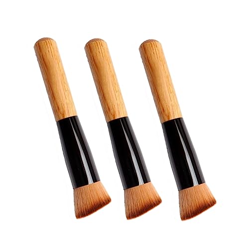 Happyyami 3Stücke Teiliges Make Up Pinsel Multifunktionale Kosmetikbürsten für Foundation und Puder Robuste und Langlebige Bürsten für Perfektes Make Up für Damen von Happyyami