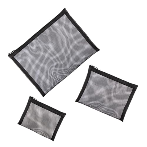 Happyyami 3stücke Netz-Make-up-Tasche Make-up-Halter Reisetasche Für Toilettenartikel Für Damen Kleine Taschen Zur Organisation Der Handtasche Für Reisen Netztasche Beuteltaschen von Happyyami