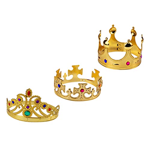 Happyyami 3stücke Teiliges Glitzernde Tiaras Für Mädchen Goldene Geburtstagskrone Festliche Party-requisiten Für Kleine Prinzessinnen von Happyyami