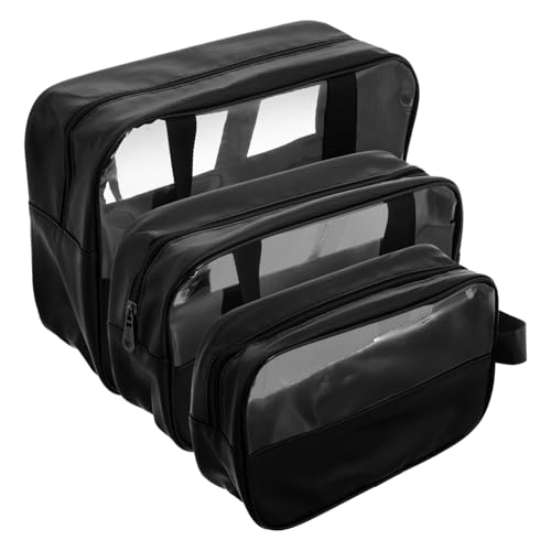 Happyyami 3stücke Teiliges Set Transparente Kosmetiktaschen Große Kapazität Handgehalten Für Reisen Und Zuhause Praktischer Organizer Für Makeup Und Toilettenartikel von Happyyami