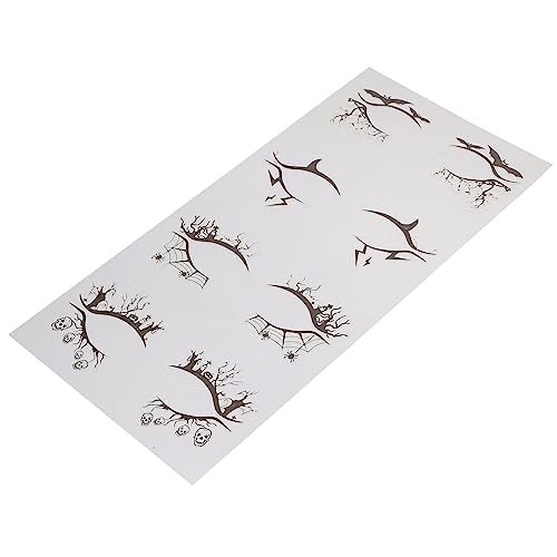 Happyyami 4 Paare Halloween Augen Make Up Aufkleber Selbstklebende Dekorationsaufkleber für Augenlider mit Fledermaus und Spinnendesign für Kostümpartys und Rollenspiele aus Leichtem von Happyyami