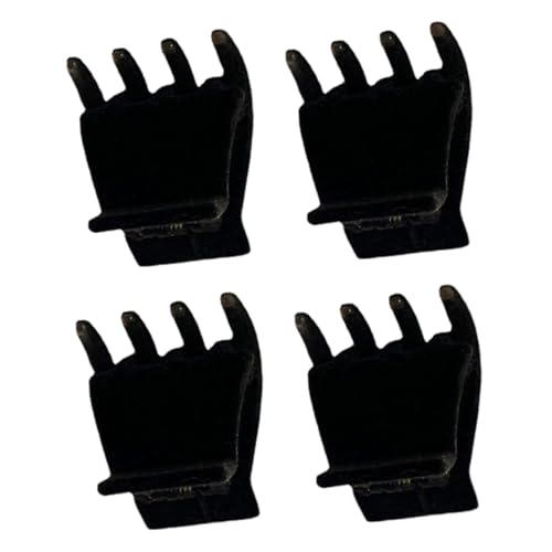 Happyyami 4 Stück Klein Haarklammer aus Velours Rutschfeste Haarspange mit Einzigartigem Design für Damen für Verschiedene Frisuren und Einfach zu Transportieren von Happyyami