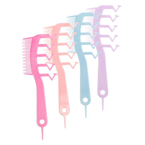 Happyyami 4stücke Scheitelkämme Für Haarstyling Z-förmiger Kunststoffkamm Mit Breiten Und Feinen Zähnen Doppelseitig Für Ponyvolumen Und Scheitelperfektion Tragbar Für Männer Und von Happyyami