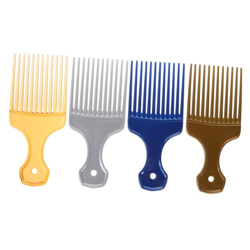 Happyyami 4 Stück Teiliges Haarkamm Set für Herren und Damen Stylingkämme mit Zähnen für Lockiges Haar Präzises Frisieren und Einfaches Entwirren für Friseursalons und Heimgebrauch von Happyyami
