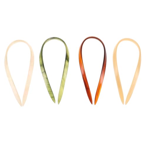 Happyyami 4stücke U-form French Pin Austauschbare French Ornament Damen Haar Ornament Weibliches Decor von Happyyami