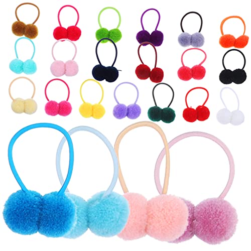 Happyyami 48stücke Flauschige Bommel Haar Krawatten Elastische Pferdeschwanz Halter Für Junge Mädchen Mädchen Mit Bommeln Haarband von Happyyami