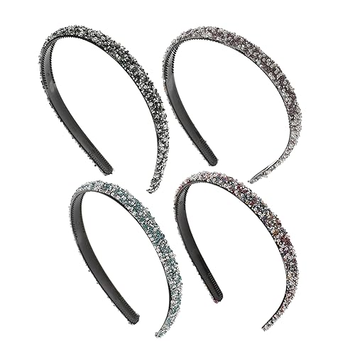 Happyyami 4stücke Perlenstirnband Mit Strasssteinen Für Braut Und Damen Perlenhaarband Für Hochzeit Und Party Elegant Und Robust von Happyyami