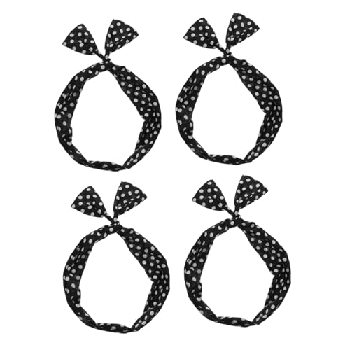 Happyyami 4stücke Dekorative Haarbänder Mit Schleifen Bequeme Verstellbare Haaraccessoires Für Und Mädchen Für Partys Und Alltagsstylings Mit Niedlichem Design Mit Weißen Punkten von Happyyami