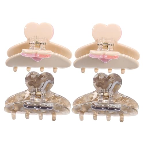 Happyyami 4stücke Herz-haarklammer Große Haarklammern Für Frauen Haarschmuck Aus Acetat Haarklammern Fürs Haar Geeignet Für Dickes Frauenhaar Haarstyling-kieferklammer Für Mädchen Und von Happyyami