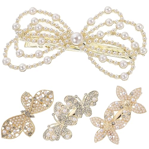 Happyyami 4stücke Schmetterlingsclips Mit Clip Für Frauen Und Mädchen Dekorative Haarspangen Aus Metall Glänzende Haarnadeln Für Verschiedene Anlässe von Happyyami