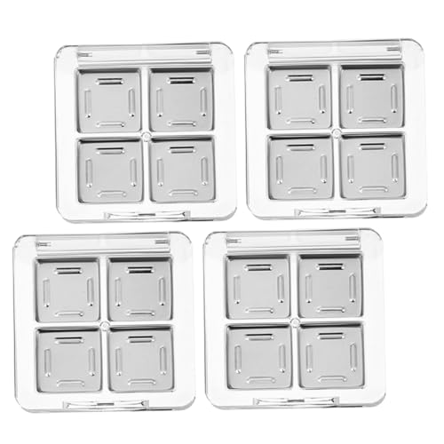 Happyyami 4stücke Transparente Make-up-ablage Mit Fächern Leere Lidschattenpalette Für Individuelle Organisation Kompakte Aufbewahrungsbox Für Lidschatten Und Make-up von Happyyami