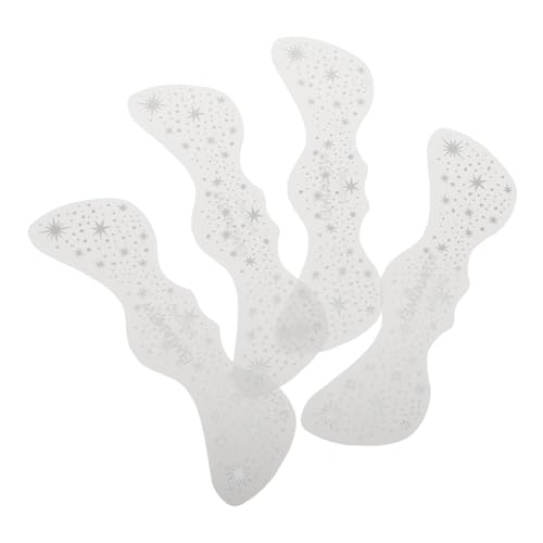 Happyyami 4stücke Silberne Glitzer-gesichtsaufkleber Für Wasserdichte Temporäre Aufkleber Für Glitzer-make-up Für Partys Und Musikfestival-aufkleber Einfache von Happyyami