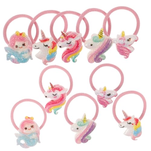 Happyyami 5paare Einhorn Haargummis Für Mädchen Elastische Haarringe Bunte Haarschmuck Für Junge Mädchen Rutschfeste Haarbänder Vielseitige Haarstyling-accessoires von Happyyami
