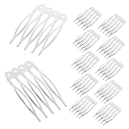 Happyyami 50stücke Haarkämme Aus Metall Für Damen Dekorative Haarkämme Als Accessoires Für Hochzeiten Und Brautschmuck Zähne von Happyyami