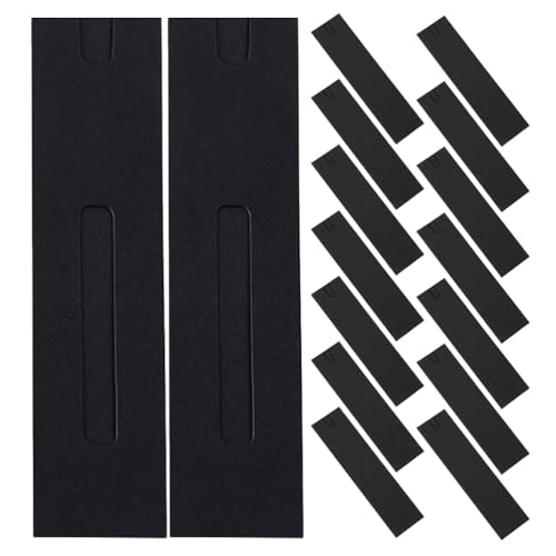 Happyyami 50 Stück einzelne Stifteetuis: Schwarze Verpackungshüllen aus Papier mit Sichtfenster – Multifunktionale Stiftetaschen für Bleistifte/Make-up-Pinsel und Zubehör von Happyyami