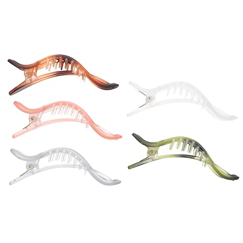 Happyyami 5stücke Alligator Haarspangen Große Rutschfeste Haarklammern Flache Haarstyling-accessoires Für Frauen Und Mädchen Aus Acryl Happyyami 5stücke Alligator Haarspangen Große Rutschfeste Haarklammern Flache Haarstyling-accessoires Für Frauen Und Mädchen Aus Acryl von Happyyami
