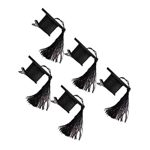 Happyyami 5stücke Doktorhut Für Abschlussfeier Mini-haarspangen Mit Quaste Haarnadeln Aus Hochwertigem Material Kopfschmuck Für Erwachsene Und Junge Mädchen von Happyyami