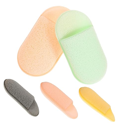 Happyyami 5stücke Gesichtsreinigungsschwämme Wiederverwendbare Finger-make-up-entferner Weichem Schwamm Für Sanfte Gesichtsreinigung Und Peeling Tragbar Und Leicht Für Unterwegs Farben von Happyyami