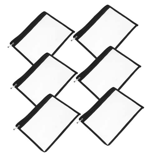 Happyyami 6 Stück PVC-bleistiftbeutel Reise-reißverschlussbeutel Groß-bleistiftetui Beutel Für Schule Büro Make-up-geldbörse von Happyyami