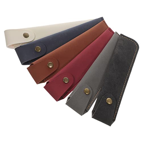 Happyyami 6stücke Stifthülle Aus Hochwertigem Pu-Leder Für Bleistifte Und Stifte Tragbar Und Praktisch Zum Verstauen von Happyyami