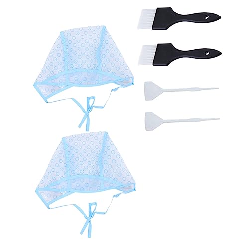 Happyyami 6 Stück Haarfärbeset Teilig mit Färbekappe und Häkelnadel Professionelle Werkzeuge für Strähnchen und Färbung im Salon oder Zuhause Pinsel und Sicherem von Happyyami