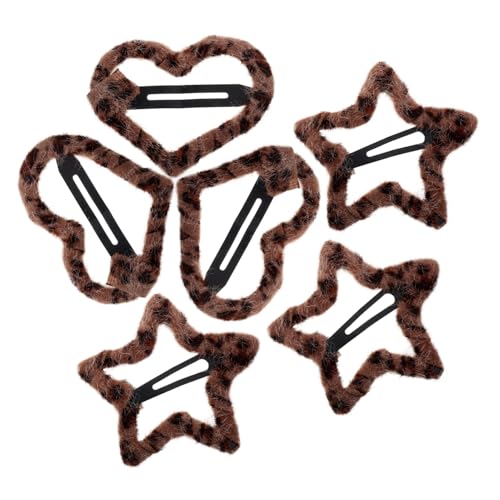 Happyyami 6stücke Haarspange Für Frauen Kleine Druckknopf-haarspangen Süße Haarschmuck Mädchen Haar-accessoires Mit Leopardenmuster Clips Zum Fixieren Von Frisuren Und Offenem Haar von Happyyami