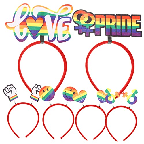 Happyyami 6 Stück Regenbogen Stirnband für Pride Month Teiliges Party Accessoire für und Männer Farbenfrohe Kopfbedeckung mit und Lgbtq Motiven für Feiern und von Happyyami