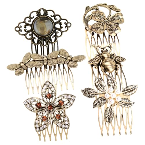 Happyyami 6 Stück Vintage Haarkämme Für Frauen Dekorative Haarspangen Seitliche Haarkämme Brautaccessoires Haarschmuck Für Hochzeiten Leicht Und Angenehm Zu Tragen von Happyyami