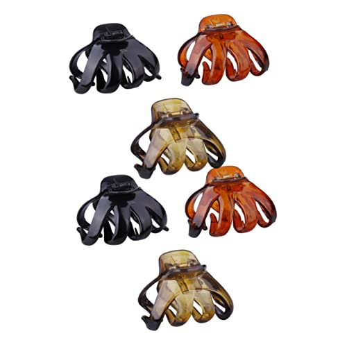 Happyyami 6 Stück Teiliges Haarklammer mit Zahn Haar Ponytail Halter und Kamm Rutschfeste Langlebige Kunststoff Haarspangen für und Mädchen Helle Schwarz Grüne Schildkröte von Happyyami