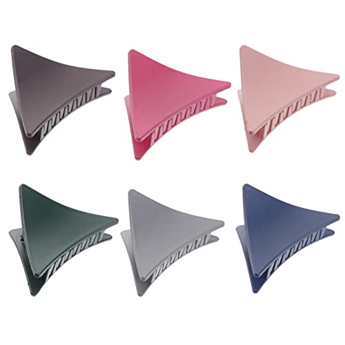 Happyyami 6 Stück Triangel Haarklammern aus Kunststoff Rutschfeste Haarspangen für Damen Minimalistisches Design für Täglichen Gebrauch und Stylische Frisuren von Happyyami