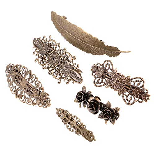 Happyyami 6stücke Retro-haarschmuck Haarnadelverschlüsse Vintage Haarreif Mit Clips Antik Haarschmuck Für Damen Und Mädchen Kupferfarben von Happyyami