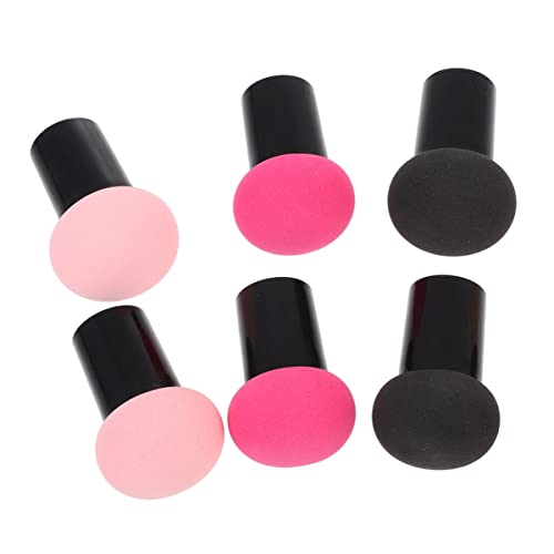 Happyyami 6 Stücke Make Up Schwämme in Pilzform Nass und Trocken Verwendbar Puderquaste für Foundation und Lidschatten Kosmetisches Werkzeug für Mädchen von Happyyami