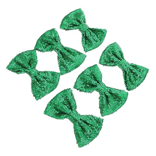 Happyyami 6 Stücke Pailletten Haarschmuck Selbstgemacht Schleifen Haarklammer Kopfschmuck für Mädchen von Happyyami