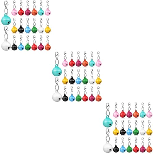 Happyyami 60 Stk die Klingel glockenspiel weihnachten christmas bells Glöckchen für Welpenhalsbänder Metallglocken Katzenzubehör Glöckchen für Hundehalsbänder Haustier Halsband Hummerschere von Happyyami