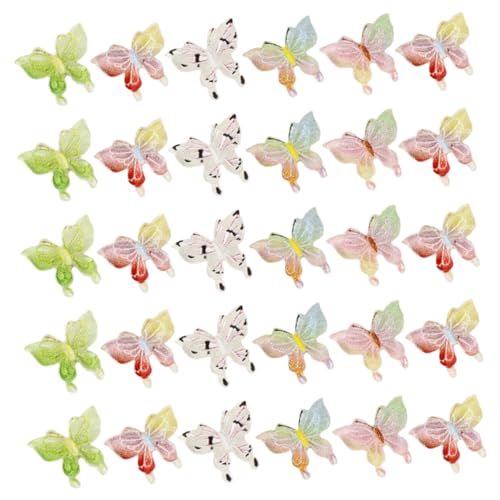 Happyyami 60 Stück Nagel Schmuck Schmetterling Nageldekoration Für Maniküre Süße Nagelanhänger Für Frauen Selbstgemacht Nail Art Zubehör von Happyyami