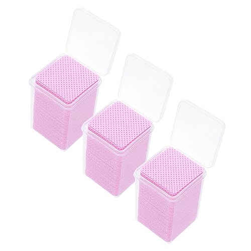 Happyyami 600stücke Wimpernkleber-wischer Kleberflaschenblätter Wimpernkleber-reiniger Kleber-wischtücher Baumwolle Tücher Für Professionelle Anwendung von Happyyami