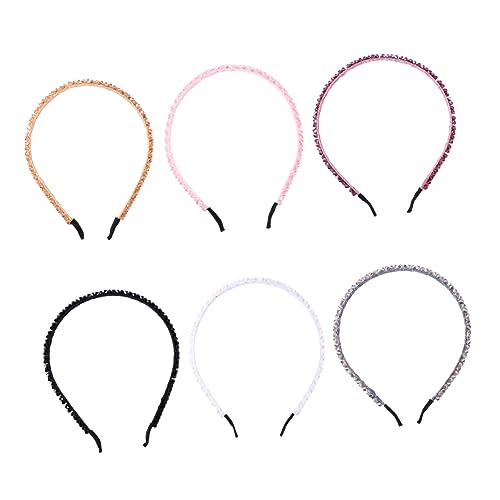 Happyyami 6stücke Vollperlen Haarband Für Damen Kristallreif Stirnband Mode Haarreif Mit Künstlichen Perlen Filigranes Design Strapazierfähig Und Atmungsaktiv von Happyyami