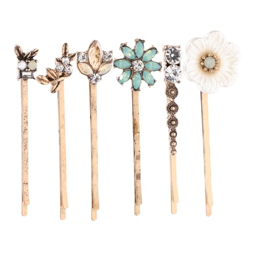 Happyyami 6Stücke Vintage Haarspangen für Damen Dekorative Haarnadeln aus Sicherem Material Leicht und Wiederverwendbar Haarschmuck von Happyyami