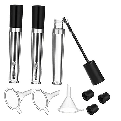 Happyyami 6Stücke Wimpernserum Flaschen Wiederverwendbare Kosmetikbehälter Für Mascara Und Lipgloss Mit Trichter Für Make Up Langlebig Und Tragbar von Happyyami