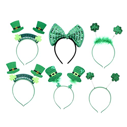 Happyyami 6stücke Grün Kleeblatt Pailletten Stirnband Kopfschmuck Für St Patricks Day Party Mit Leuchtenden Farben Und Bezauberndem Stil Für Feiertage Geburtstage Und Andere Anlässe von Happyyami