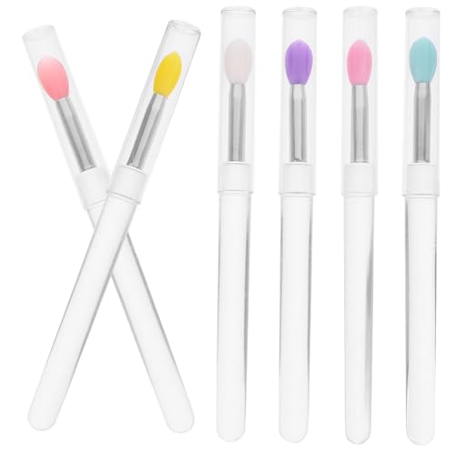 Happyyami 6stücke Lippenapplikatoren Mit Deckel Aus Wiederverwendbarem Silikon Für Lippenstift Lipgloss Und Lidschatten Praktische Make-up-tools Und Zubehör Für Heimgebrauch Und Reisen von Happyyami