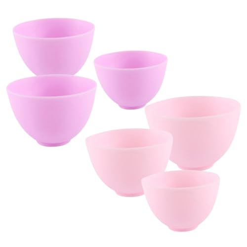 Happyyami 6stücke Schale Für Gesichtsmaske Aus Silikon Tragbar Wiederverwendbar Geeignet Für Gesichtsmasken Tonmasken Körperlotionen Und Haarfärbemittel von Happyyami