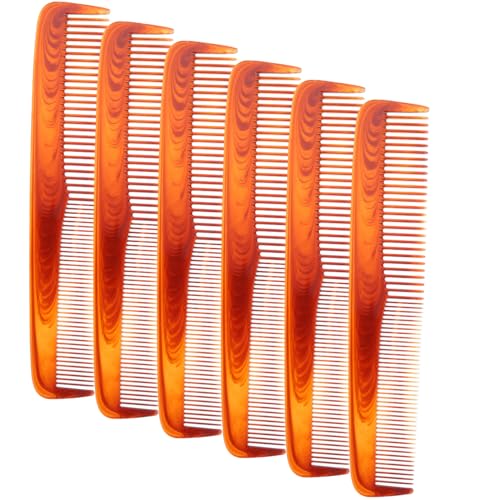 Happyyami 6stücke Teiliges Breiter Zahn-haarkämme Für Herren Doppelseitiger Styling-kamm Schildpatt- Für Friseursalons Und Persönlichen Gebrauch Leicht Und Tragbar von Happyyami