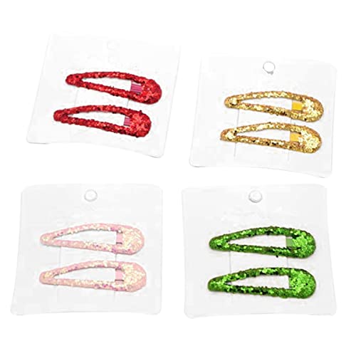 Happyyami 8stücke Haarnadeln in Goldfarbenem Puder Glänzende Pailletten Bonbonfarbene Haarspangen Bunte Haarspangen Für Mädchen von Happyyami