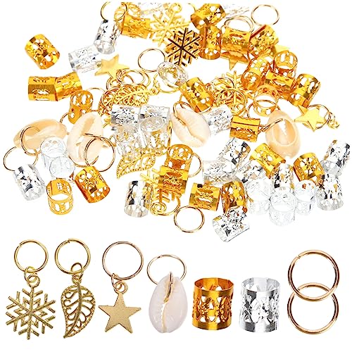 Happyyami 80stücke Dreadlock Schmuck Für Damen Dreadlocks Und Haarschmuck Wiederverwendbare Haaraccessoires Für Zöpfe Vielseitige Und Cuffs von Happyyami